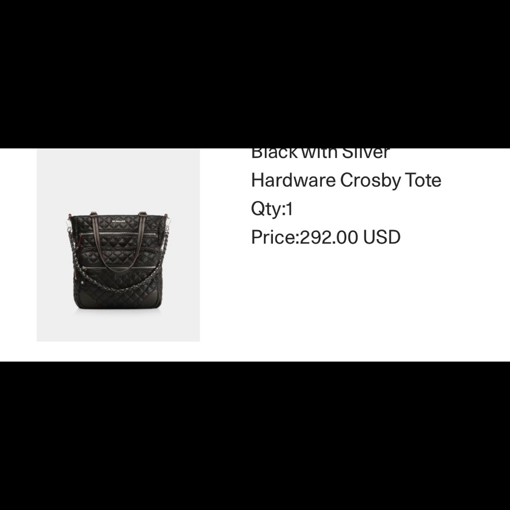 MZ Wallace Crosby Tote handbag bag - Black rare sold out - Picture 4 of 16